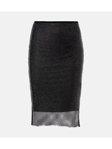 Spódnica midi Sportmax tiulowa do kolan czarna