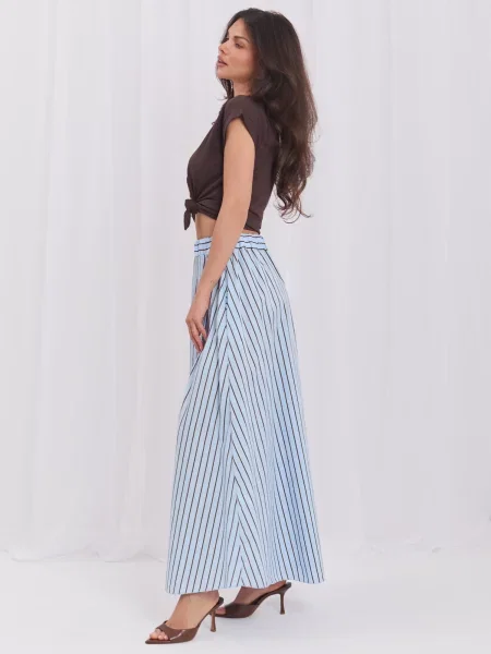 Fustă midi Italy Moda albastru