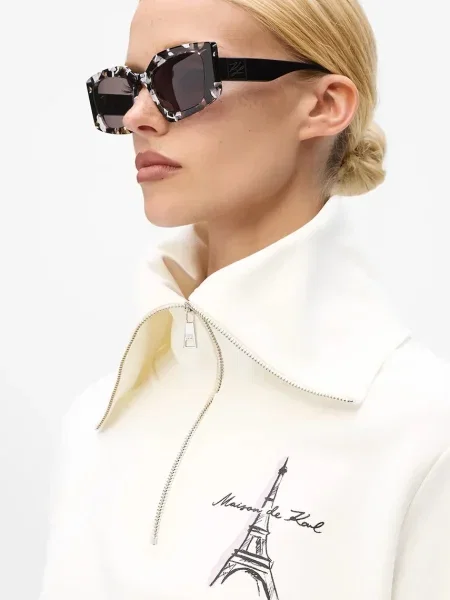 Mikina Karl Lagerfeld s potiskem béžová
