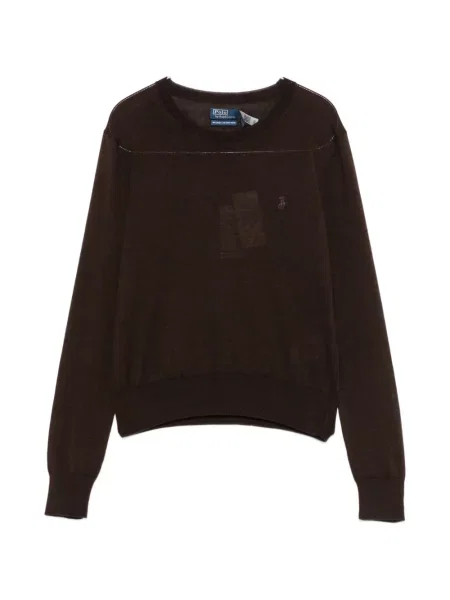 Lung pulover Polo Ralph Lauren cu broderie negru