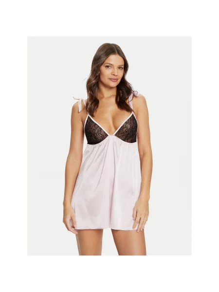 Guess Spalna srajca Regular Fit roza