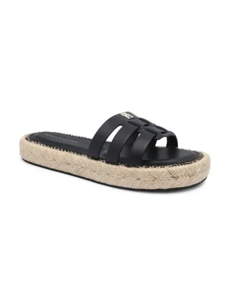 Tommy Hilfiger De piele șlapi negru