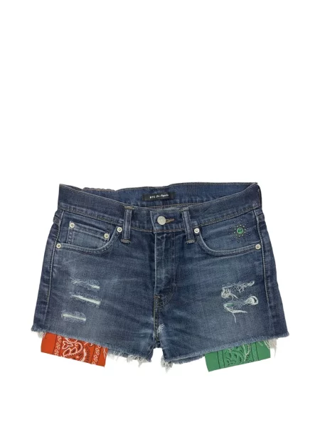Pantaloni scurți Htc Los Angeles zdrențuiți albastru