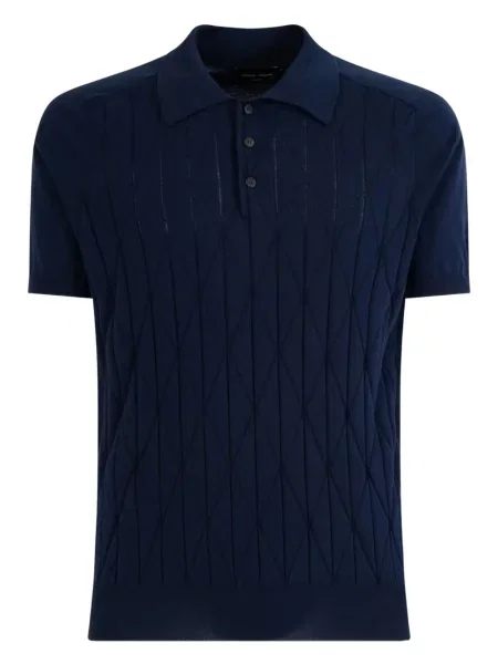 Tricou polo Roberto Collina albastru
