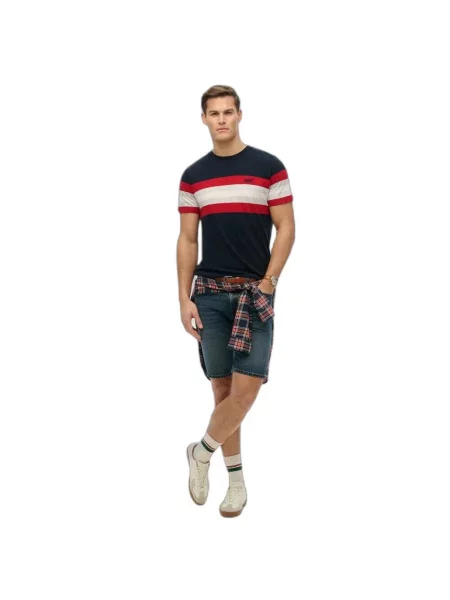 Koszulka Superdry Essential Stripe niebieska
