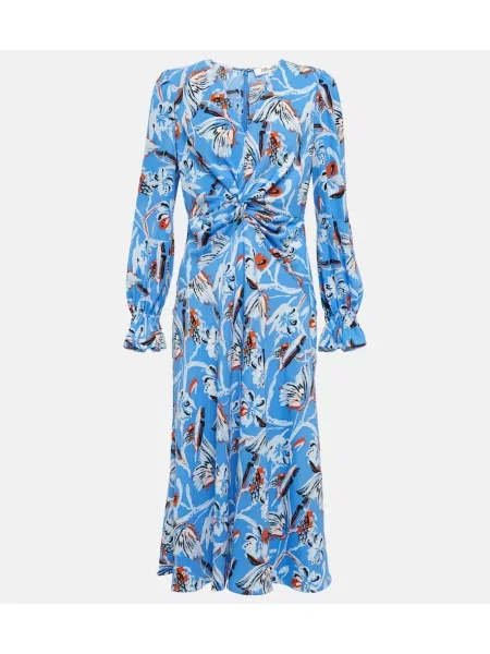 Rochie midi Diane Von Furstenberg cu imagine până la genunchi de costum albastru