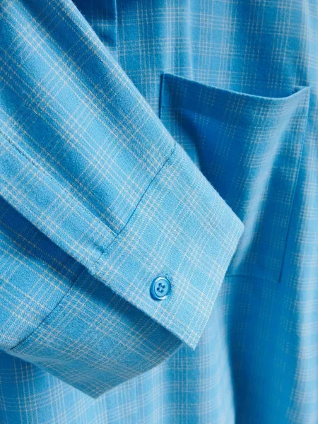 Reserved Картата сорочка світло-блакитний блакитна