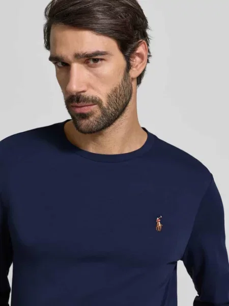 Polo Polo Ralph Lauren z długim rękawem niebieskie