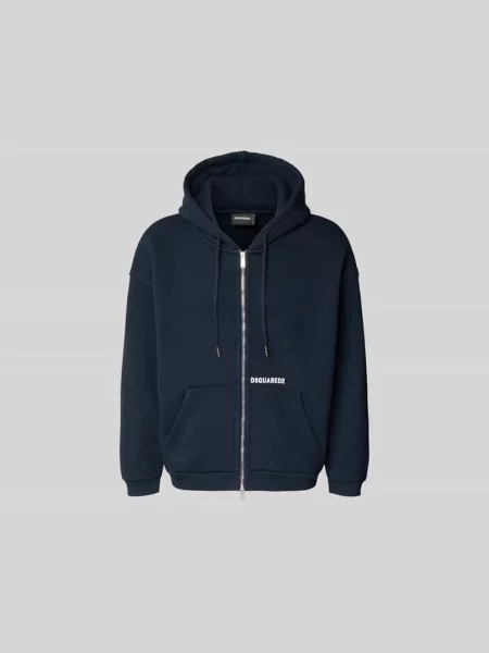 Bluza rozpinana o kroju oversized z mieszanki bawełny Dsquared2 granatowa