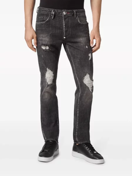 Tiesūs džinsai Philipp Plein juoda
