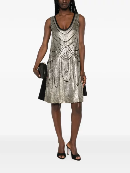 Rochie mini Alberta Ferretti cu paiete negru