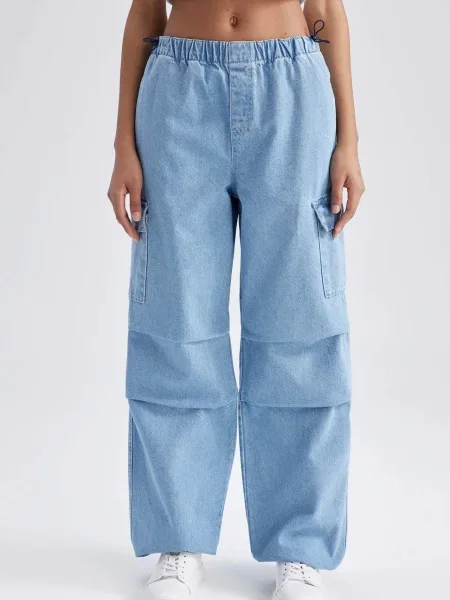 Pantaloni Defacto albastru