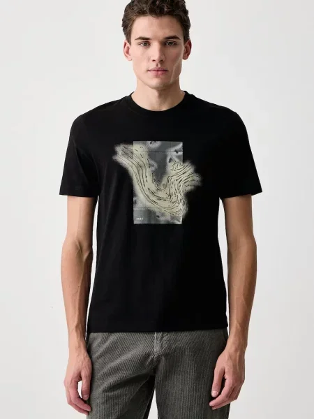 BOSS Orange tricou pentru bărbați din Te_Momentum negru