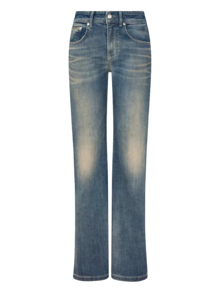 Jeansy dzwony Moschino Jeans z 5 kieszeniami dzwony niebieskie