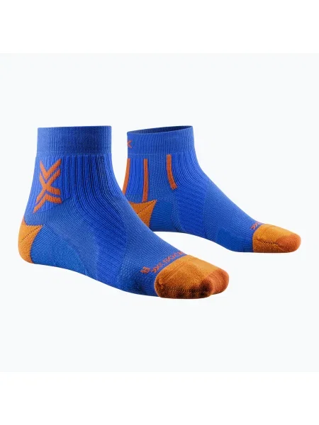 Șosete de alergare pentru bărbați X-Socks Run Perform Ankle twyce albastru/portocaliu pentru alergare albastru