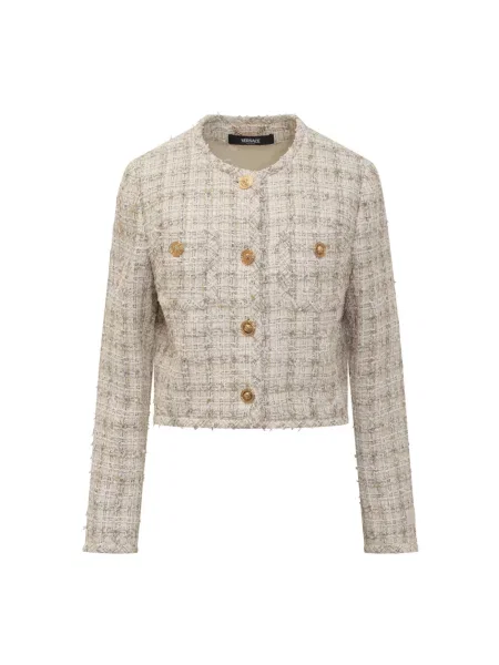 Marynarka Versace tweedowa biała