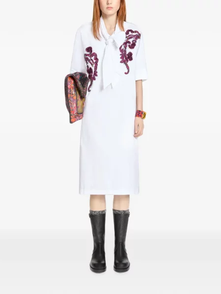Rochie tip cămașă Dries Van Noten alb
