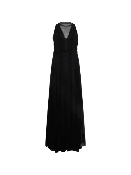 Rochie maxi Alberta Ferretti din dantelă negru