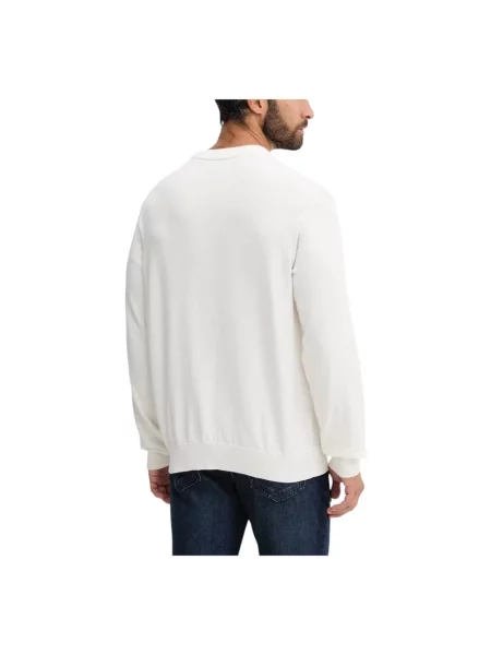 Bluza Calvin Klein Jeans z okrągłym dekoltem biała