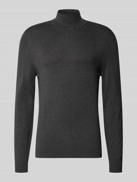 Sweter z golfem o kroju slim fit z mieszanki z prążkowanymi ściągaczami Mcneal