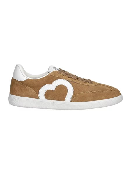 Sneakersy Love Moschino zamszowe beżowe