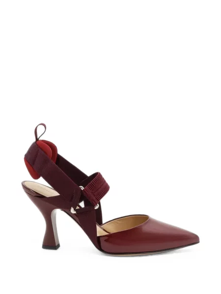 Pantofi cu toc Fendi slingback roșu