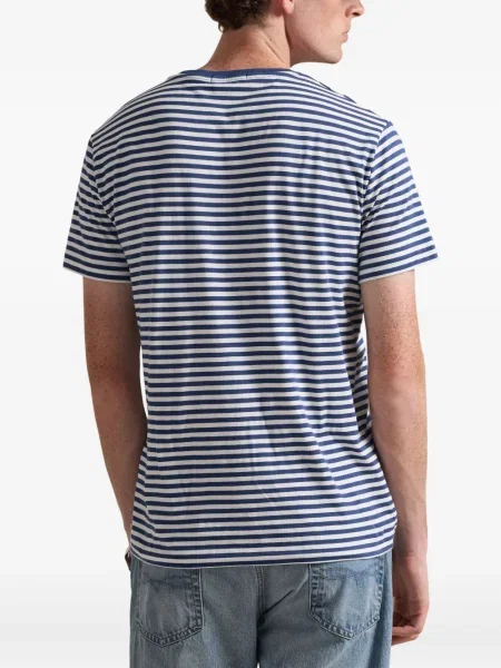 Tricou polo Polo Ralph Lauren cu dungi cu două rânduri de nasturi cu aplicații negru