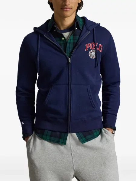 Șosete Polo Ralph Lauren cu model herringbone cu broderie plasă albastru