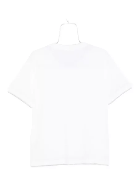 Tricou Eleventy cu decolteu în V alb