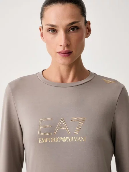 Emporio Armani melegítőfelső női viszkózzal barna