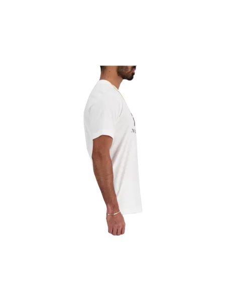 Tricou sport New Balance cu autograf alb