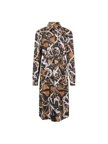 Sukienka koszulowa Moschino czarna