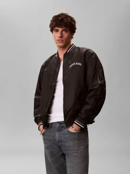Calvin Klein Jeans Geacă bomber GRAPHIC negru