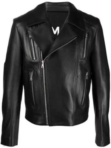 Geanta de piele Balmain negru