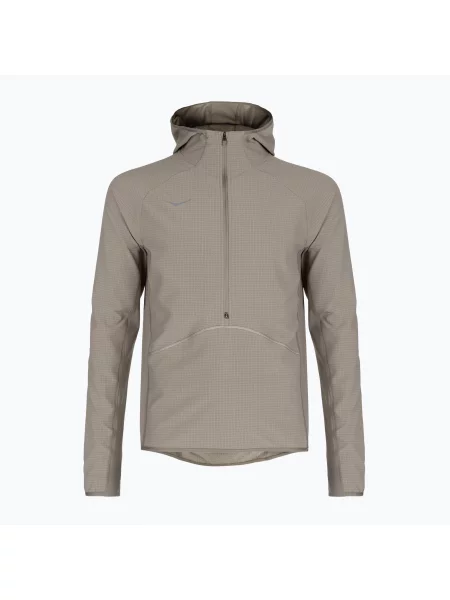 Geacă de alergare pentru bărbați HOKA Sky Glow Half Zip pebble grey gri
