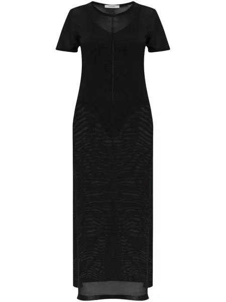 Rochie maxi Lemaire cu crăpătură de costum negru