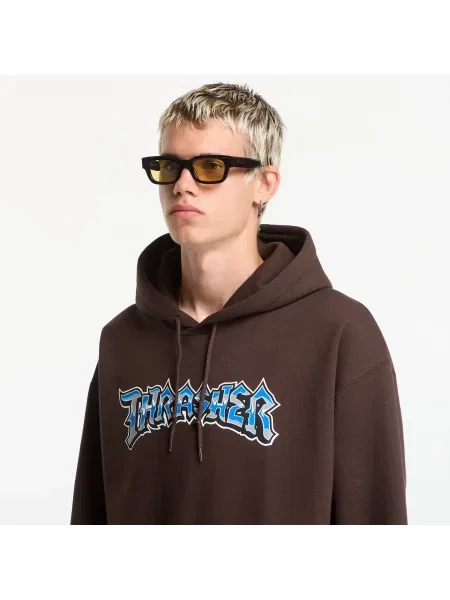 Hanorac cu glugă Thrasher maro