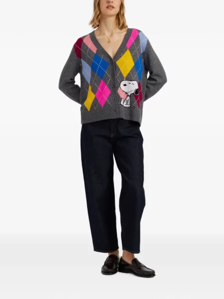 Cardigan Chinti & Parker cu model argyle gri