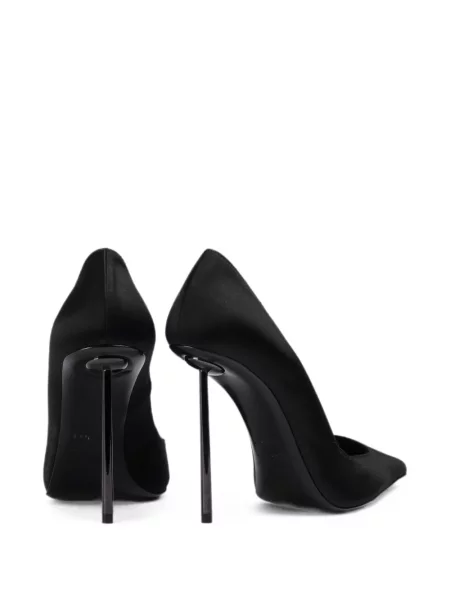 Pantofi cu toc Le Silla din satin negru