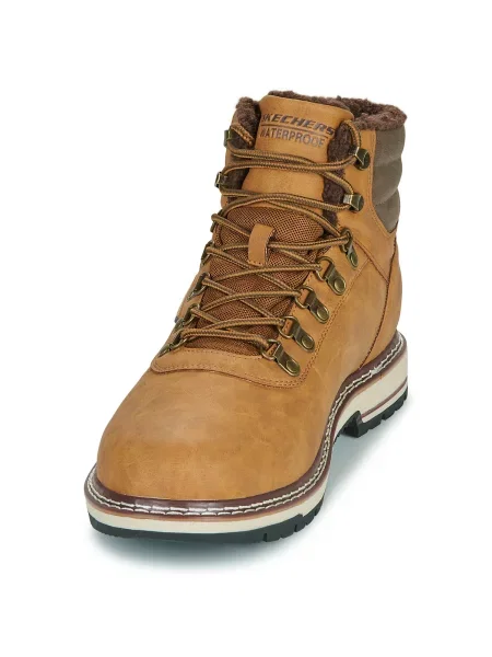 Kotníkové boty Skechers béžové