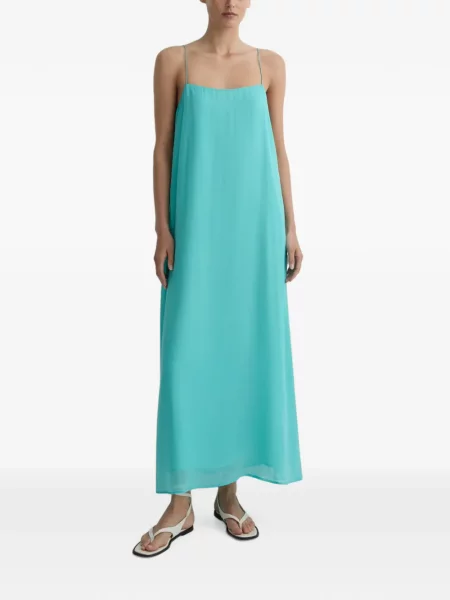 Rochie maxi Bondi Born de mătase albastru