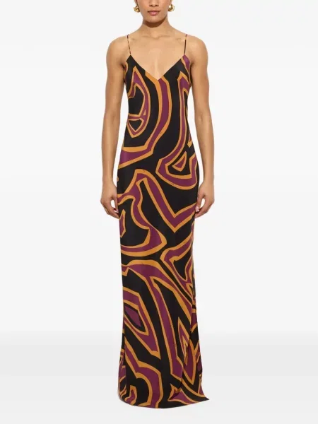 Rochie maxi Pucci cu imagine roșu