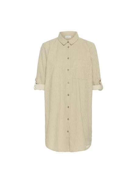 Wielobarwność sukienka koszulowa Kaffe biała