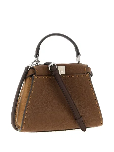 Geantă Fendi Peekaboo maro