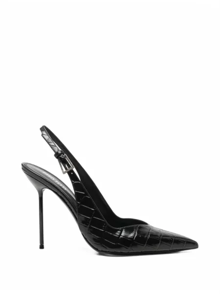 Pantofi cu toc Paris Texas slingback negru