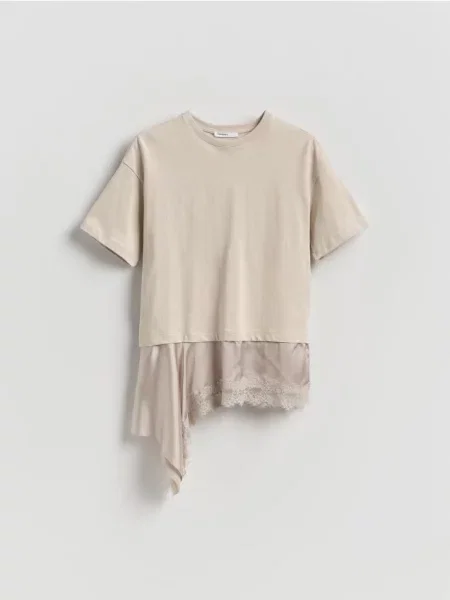 Reserved Tricou Asimetric nude