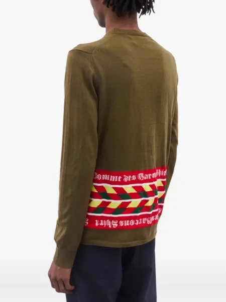 Ριγέ πουλόβερ Comme Des Garçons Shirt πράσινο