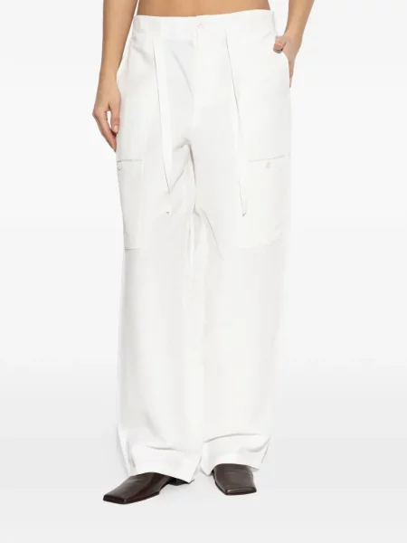 Pantaloni cargo Jil Sander alb