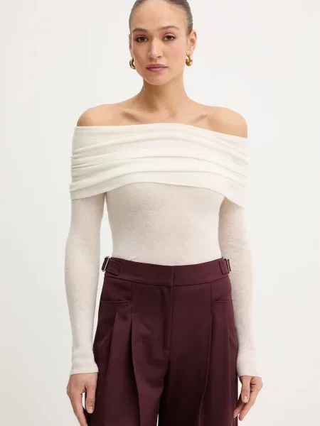 BOSS Orange pulover din amestec de lână C Falmon bej