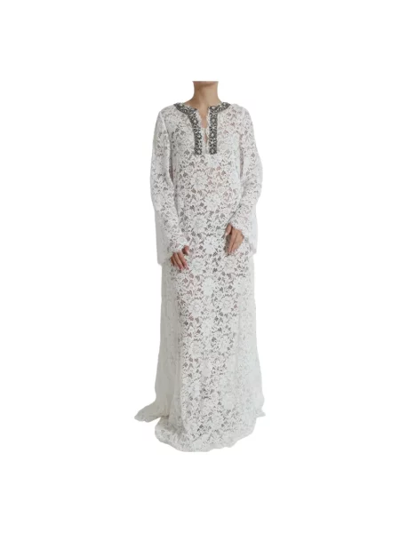 Sukienka maxi Dolce And Gabbana biała